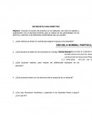 ENTREVISTA PARA DIRECTIVO