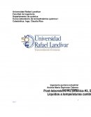 Liquidos y solidos a temperaturas cambiantes.