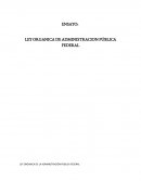 Ensayo: Ley Orgánica de la Administración Pública Federal