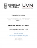 RELACION MEDICO-PACIENTE.