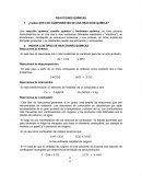 Reacciones químicas ¿Cuáles son los componentes de una reacción química?