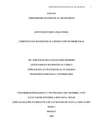 COMPETENCIAS MATEMÁTICAS Y RESOLUCIÓN DE PROBLEMAS.. Página 1