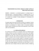 TERCER REPORTE DE LECTURA “ANIMALES A DIOSES” CAPÍTULO II.