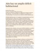 Aún hay un amplio déficit habitacional