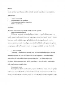 En esta actividad desarrollare un análisis profundo acerca de un producto y su competencia.. Página 1