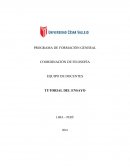 PROGRAMA DE FORMACIÓN GENERAL- COORDINACIÓN DE FILOSOFÍA.