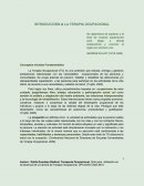 INTRODUCCIÓN A LA TERAPIA OCUPACIONAL