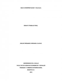 WACC INTERPRETACION Y CÁLCULO. ENSAYO TRABAJO FINAL. Página 1