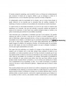 El termino miopía de marketing, como la definió Levitt, es el fracaso de la administración para reconocer el alcance de su negocio