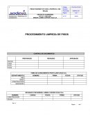 PROCEDIMIENTO LIMPIEZA DE PISOS