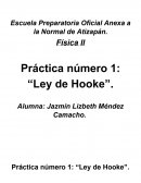 Práctica número 1: “Ley de Hooke”.