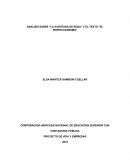 ANALISIS SOBRE “LA AVENTURA DE ROSA” Y EL TEXTO “EL PERFECCIONISMO”