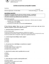 Lenguaje y comunicación - Prueba el pequeño vampiro.. Página 1