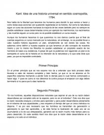 Kant: Idea de una historia universal en sentido cosmopolita, 1784.. Página 1