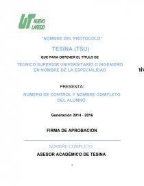 Protocolo de tesina,. Página 1