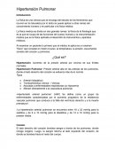 Hipertensión Pulmonar.