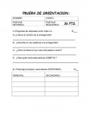 Una Prueba de orientacion.