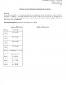 Ejercicio en clase: Métodos de Valuación de Inventario