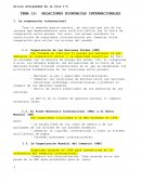 TEMA 15: RELACIONES ECONÓMICAS INTERNACIONALES