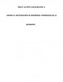 METODOLOGÍA DE ENSEÑANZA- APRENDIZAJE DE LA GEOGRAFÍA.