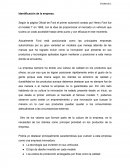 Evidencia Identificación de la empresa.