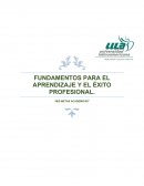 FUNDAMENTOS PARA EL APRENDIZAJE Y EL ÉXITO PROFESIONAL..