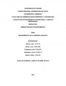 Analisis MANTENIMIENTO DE LA EMPRESA AQUALIFE