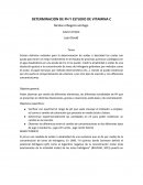 DETERMINACION DE PH Y ESTUDIO DE VITAMINA C.