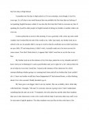 My First Day in High School.