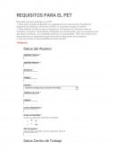 REQUISITOS PARA EL PET