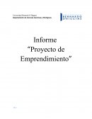 Informe “Proyecto de Emprendimiento”