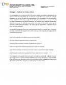 Guía para realizar la reseña crítica