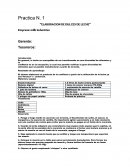 El alumno elaborará un producto de la confitería a partir de la utilización de la leche ya sea “bronca” o comercial.