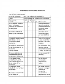 INSTRMENTO RECOLECCION DE INFORMACION. Página 1