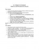 EL FORMATO ESTÁNDAR PARA EL CERTIFICADO DE AVALÚO