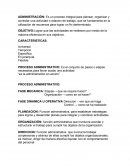 Es un proceso integral para planear, organizar y controlar una actividad o relacion de trabajo, que se fundamenta en la utilización de recuersos para lograr un fin derterminado