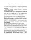 Desigualdades en mi comunidad.