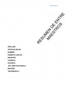 TOPOGRAFIA 2 Resumen y conclusión de la obra ENTRE MAESTROS