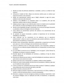 TALLER 1: BIOLOGÍA FUNDAMENTAL. Página 1
