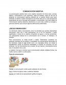 Comunicación Asertiva. ¿QUÉ ES COMUNICACIÓN?