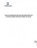 Plan de normalización para segundo básico en la escuela Roble Huacho de padre las casas