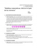 Malditas matemáticas: Alicia en el país de los números