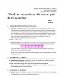 “Malditas matemáticas: Alicia en el país de los números”