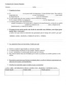 Evaluación de Ciencias Naturales.