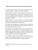 Protección en los universitarios