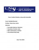 Cambio Climático y Desarrollo Sostenible