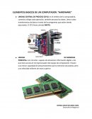 ELEMENTOS BASICOS DE UN COMPUTADOR. “HARDWARE”
