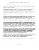 La contaminacion y el deterioro ambiental