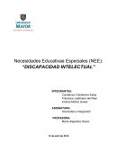 Necesidades Educativas Especiales (NEE): “DISCAPACIDAD INTELECTUAL”