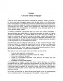 Ensayo. “Lecturas trabajo en equipo”